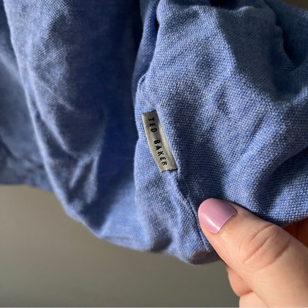 Ted Baker blue knit polo size 7 - Picture 5 of 5